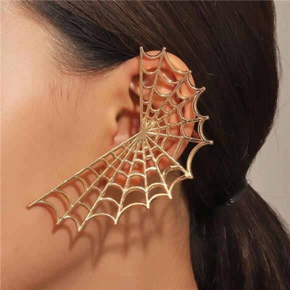 Punk Devil Claw Ear Cuff Earrings | Gothic Dragon Cartilage Wrap Statement - Picture 2 of 3